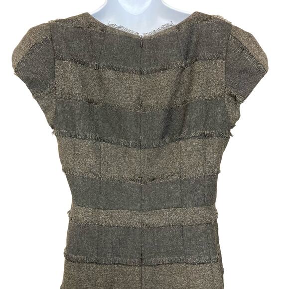 Nanette Lepore Catch Me Feelin Lucky Fringe Tweed Short Sleeve Sheath Dress 10 - Picture 9 of 16
